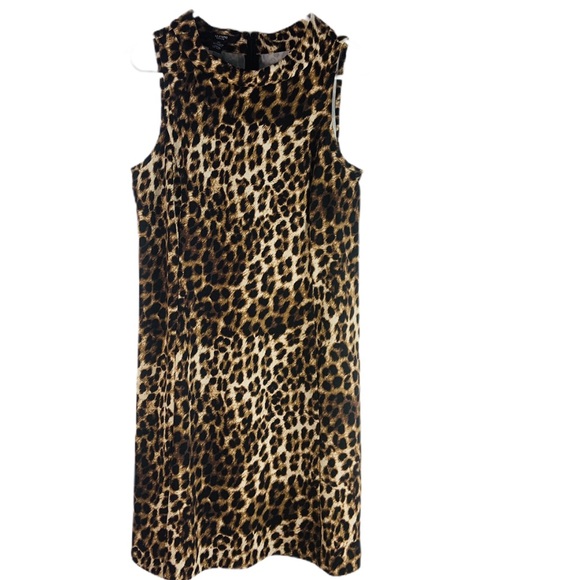 Alfani Dresses & Skirts - alfani petite leopard print sleeveless dress 6P